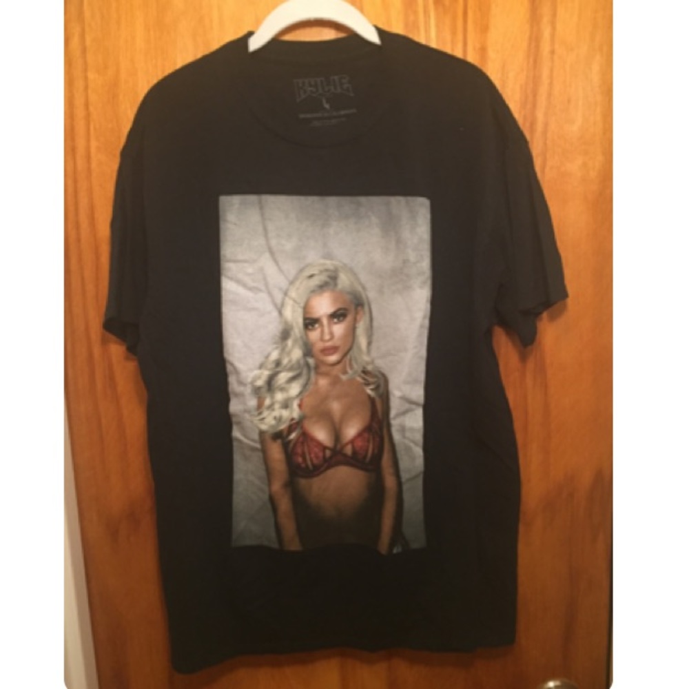 KYLIE JENNER SHOP graphic t-shirt black size L